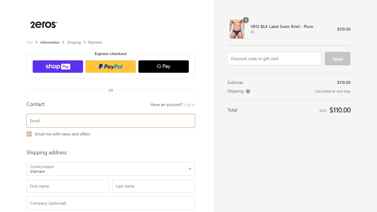 How to apply 2Eros coupon code